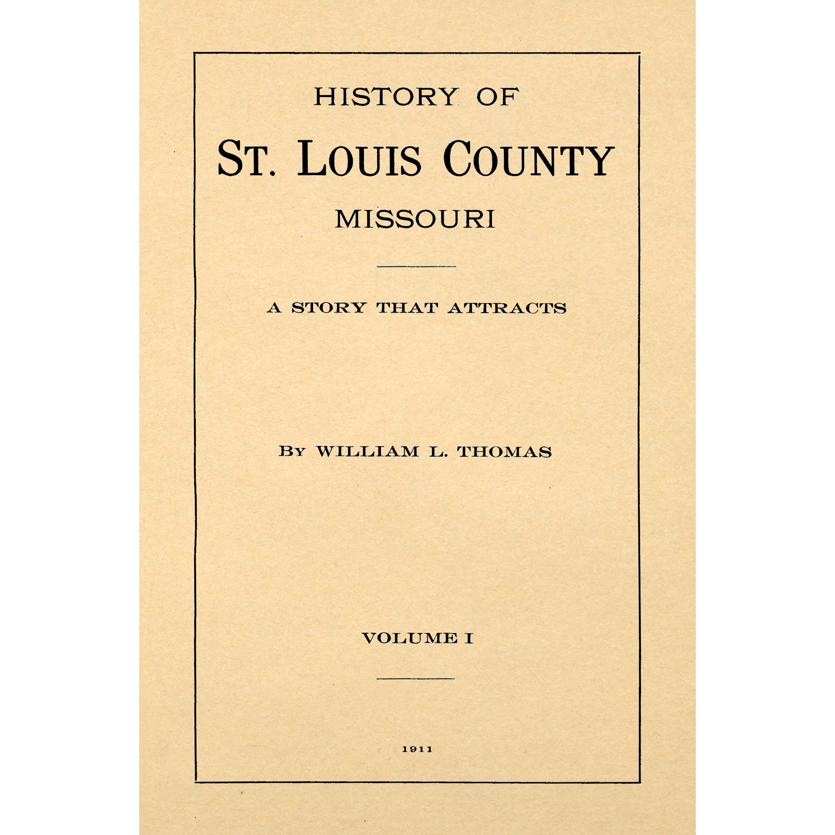History of St. Louis County Missouri,