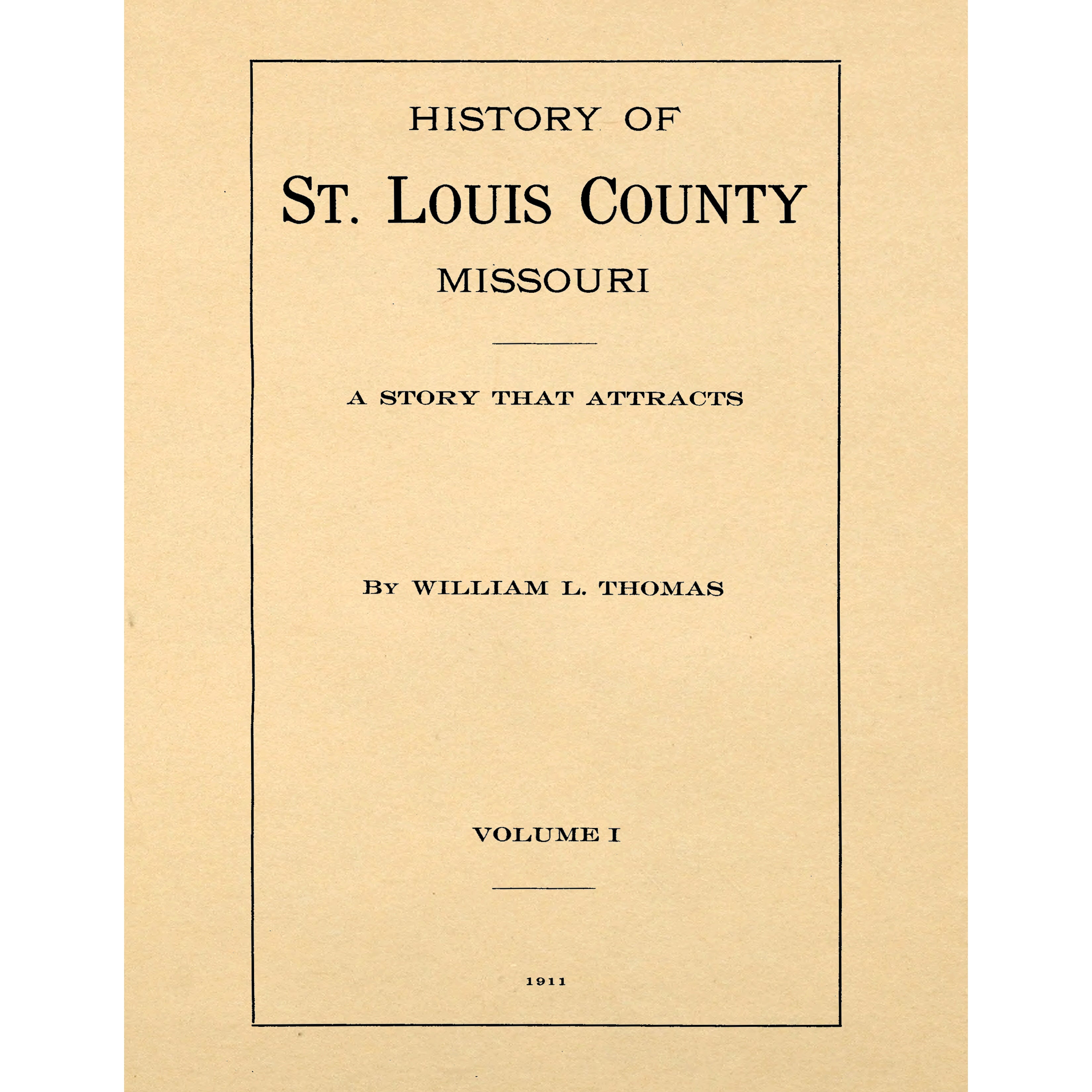 History of St. Louis County Missouri,