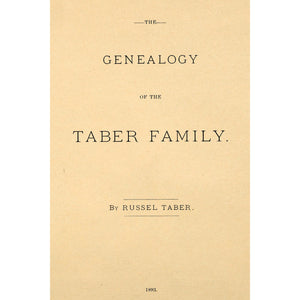 The genealogy of the Taber family