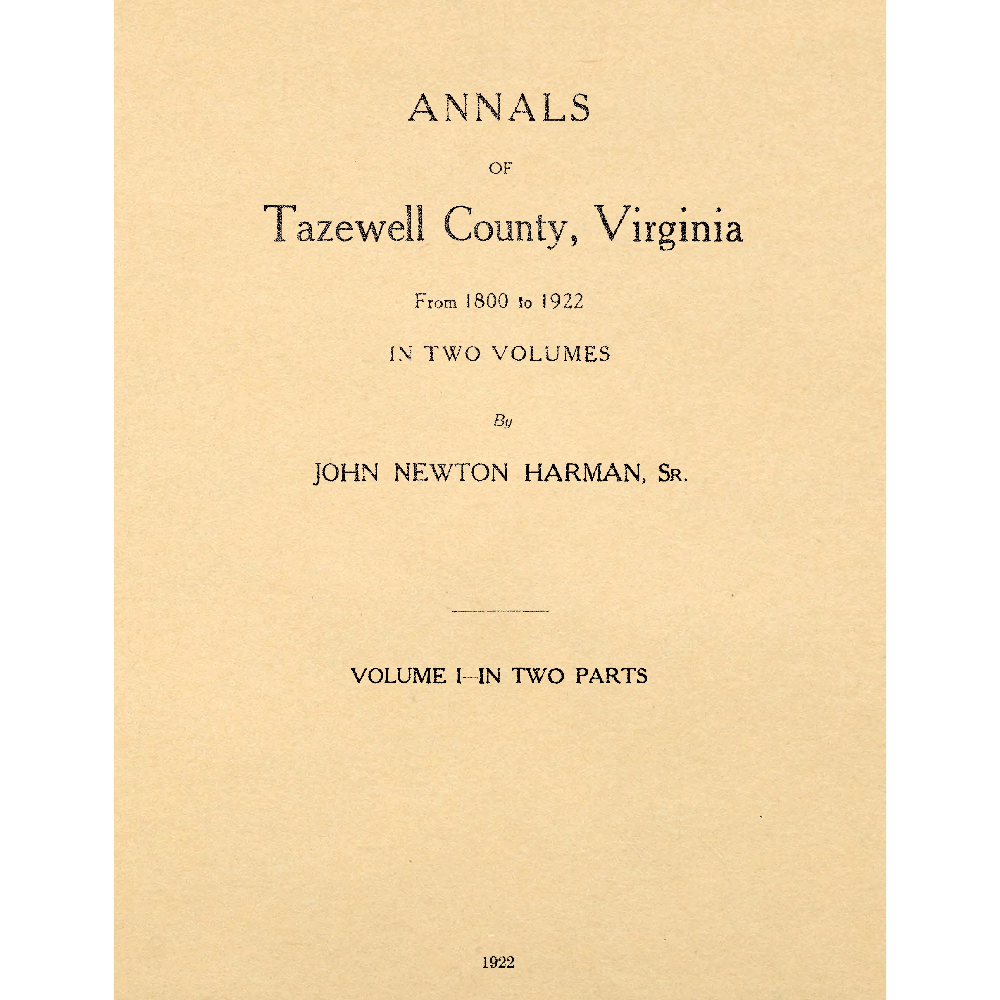Annals Of Tazewell County, Virginia