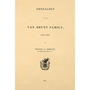Genealogy of the Van Brunt family : 1653-1867
