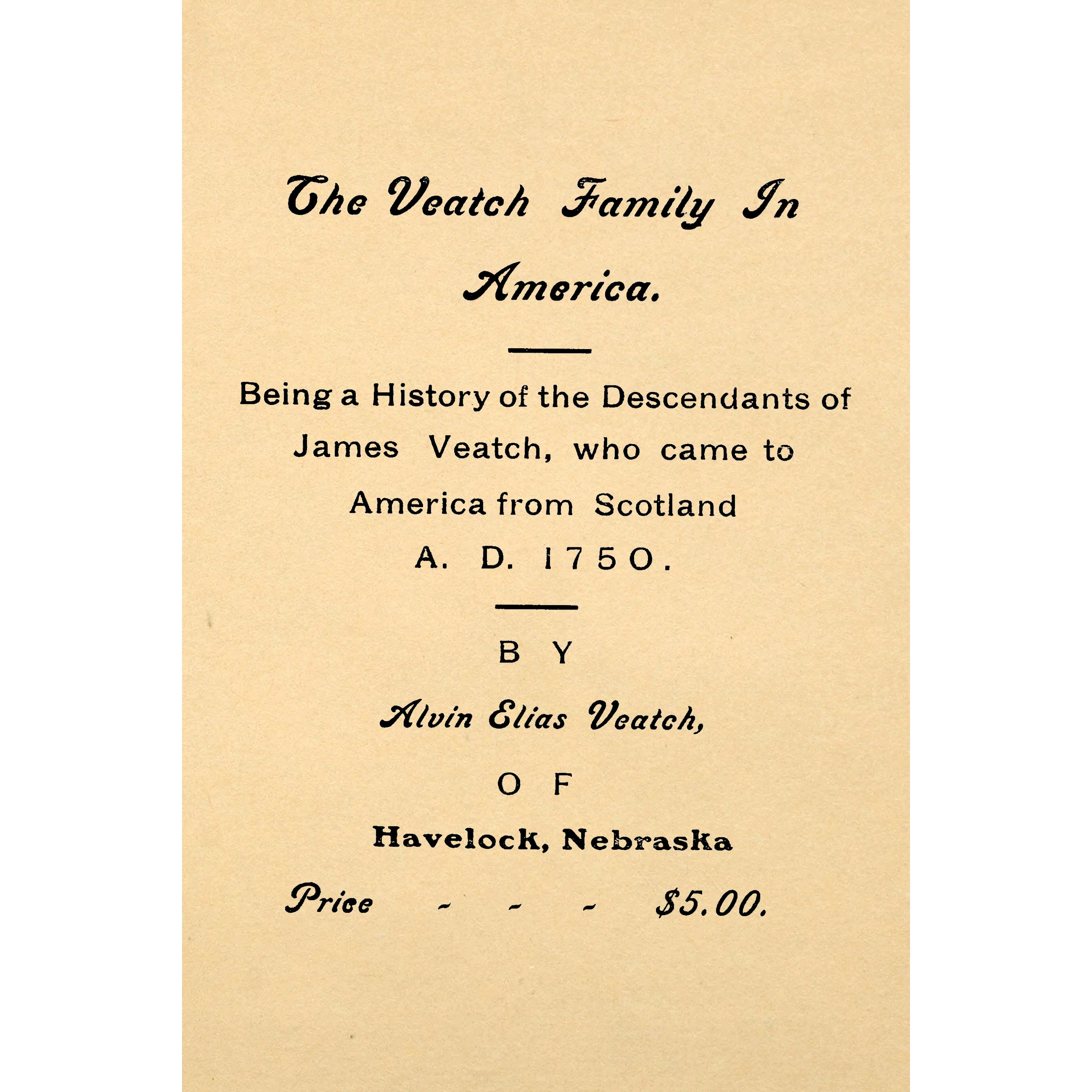 The Veatch Family In America