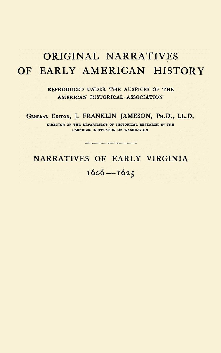 Original Narratives of Early American History.