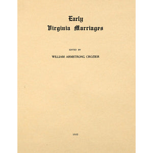 Early Virginia Marriages