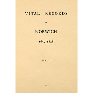 Vital records of Norwich, 1659-1848