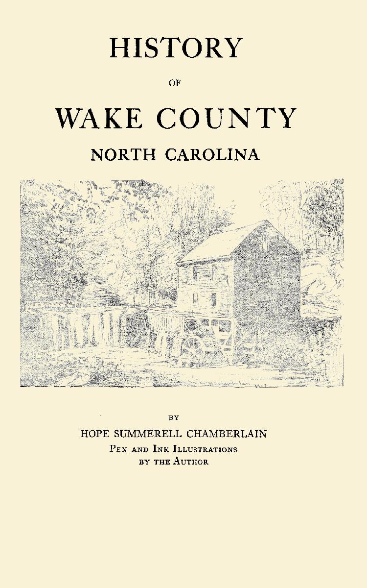History of Wake County North Carolina