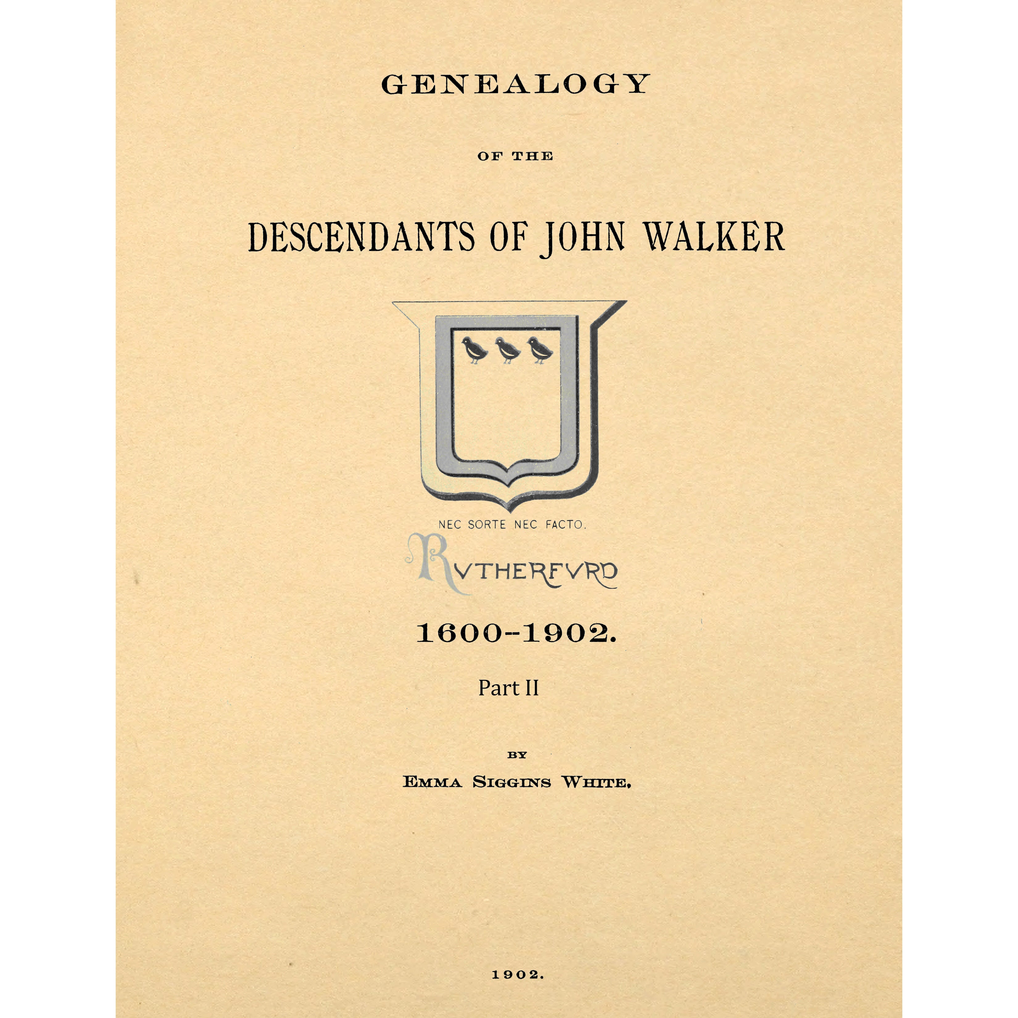 Descendants Of John Walker Of Wigton, Scotland