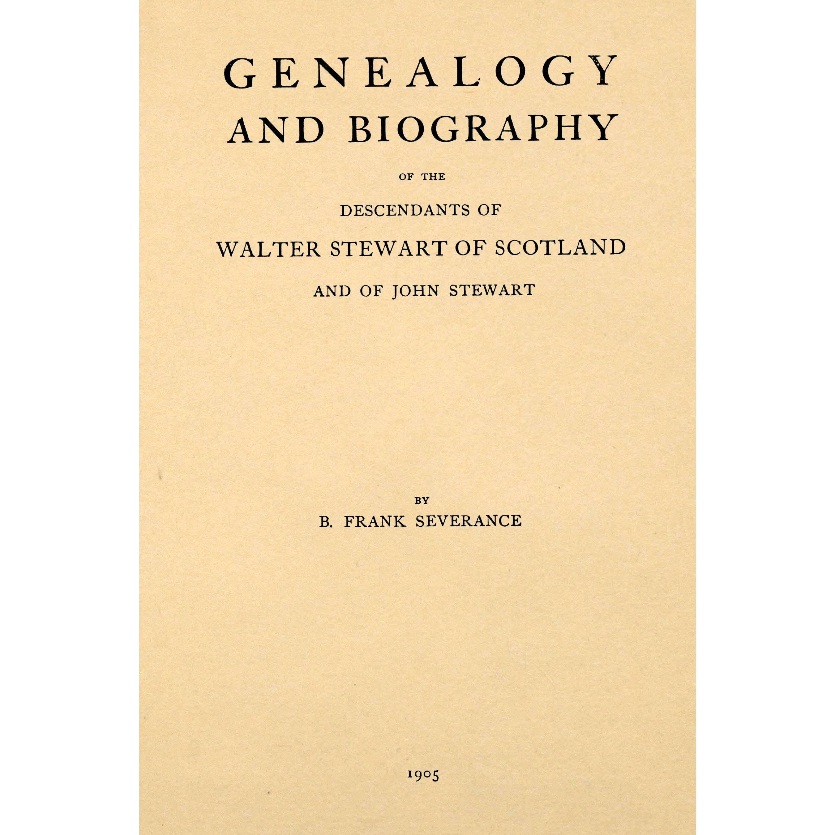 Genealogy and biography of the descendants of Walter Stewart of Scotland : and of John Stewart, who came to America in 1718, and settled in Londonderry, N.H.