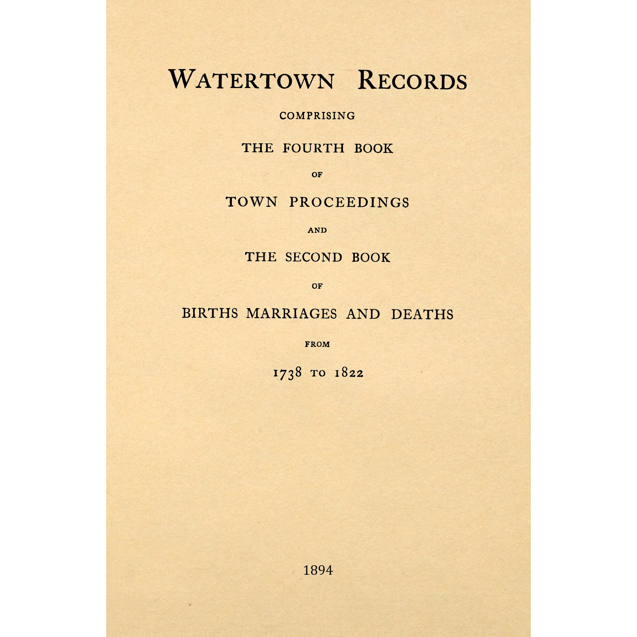 Watertown records