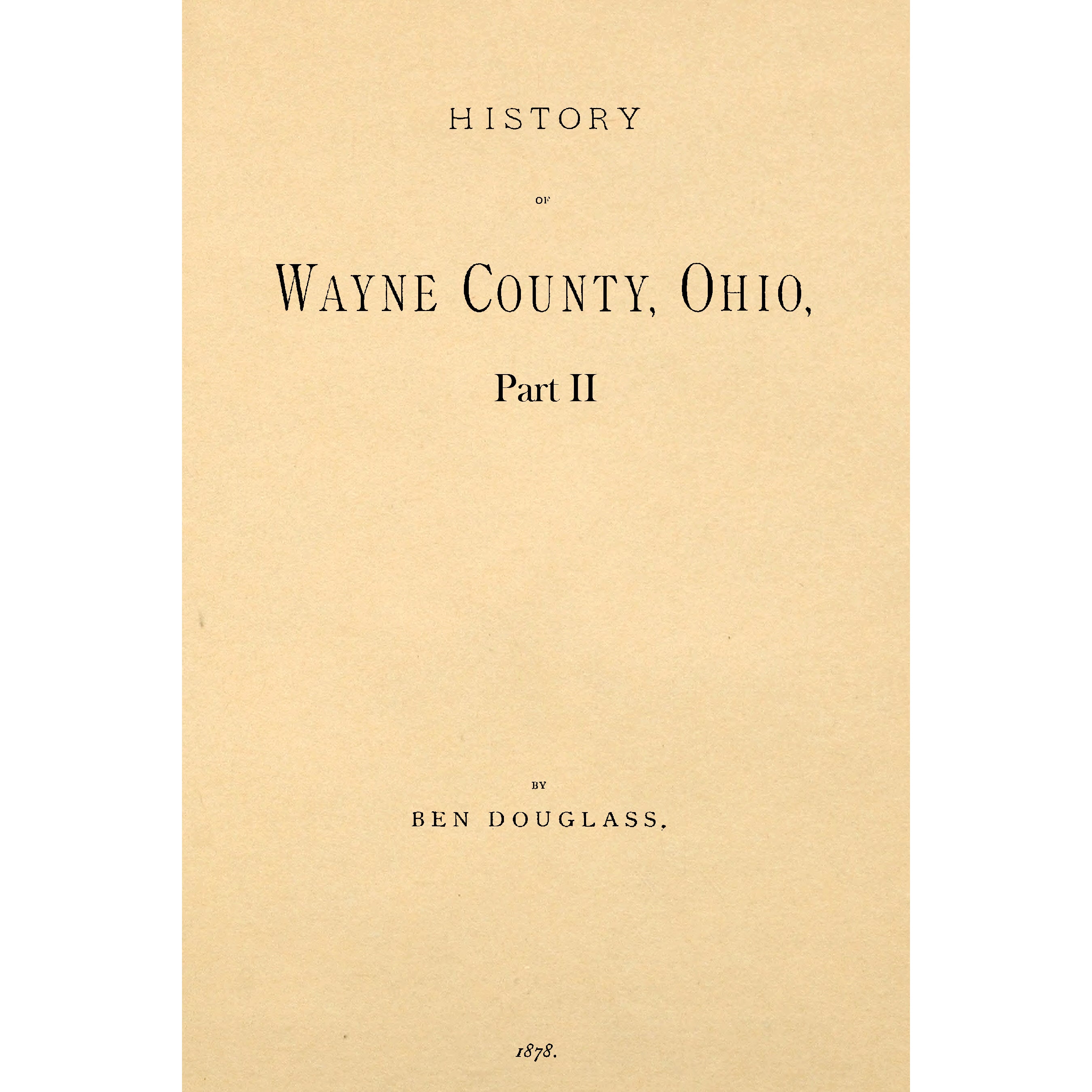 History Of Wayne County, Ohio