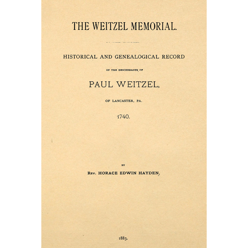 The Weitzel Memorial