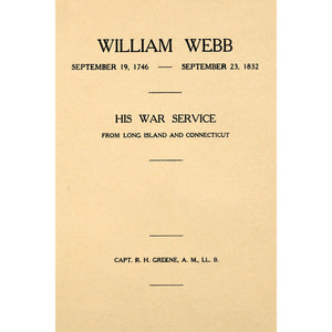 William Webb, September 19, 1746- September 23, 1832