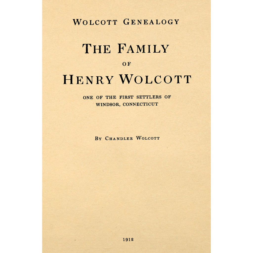 Wolcott Genealogy