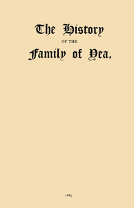 The History of the Family of Yea