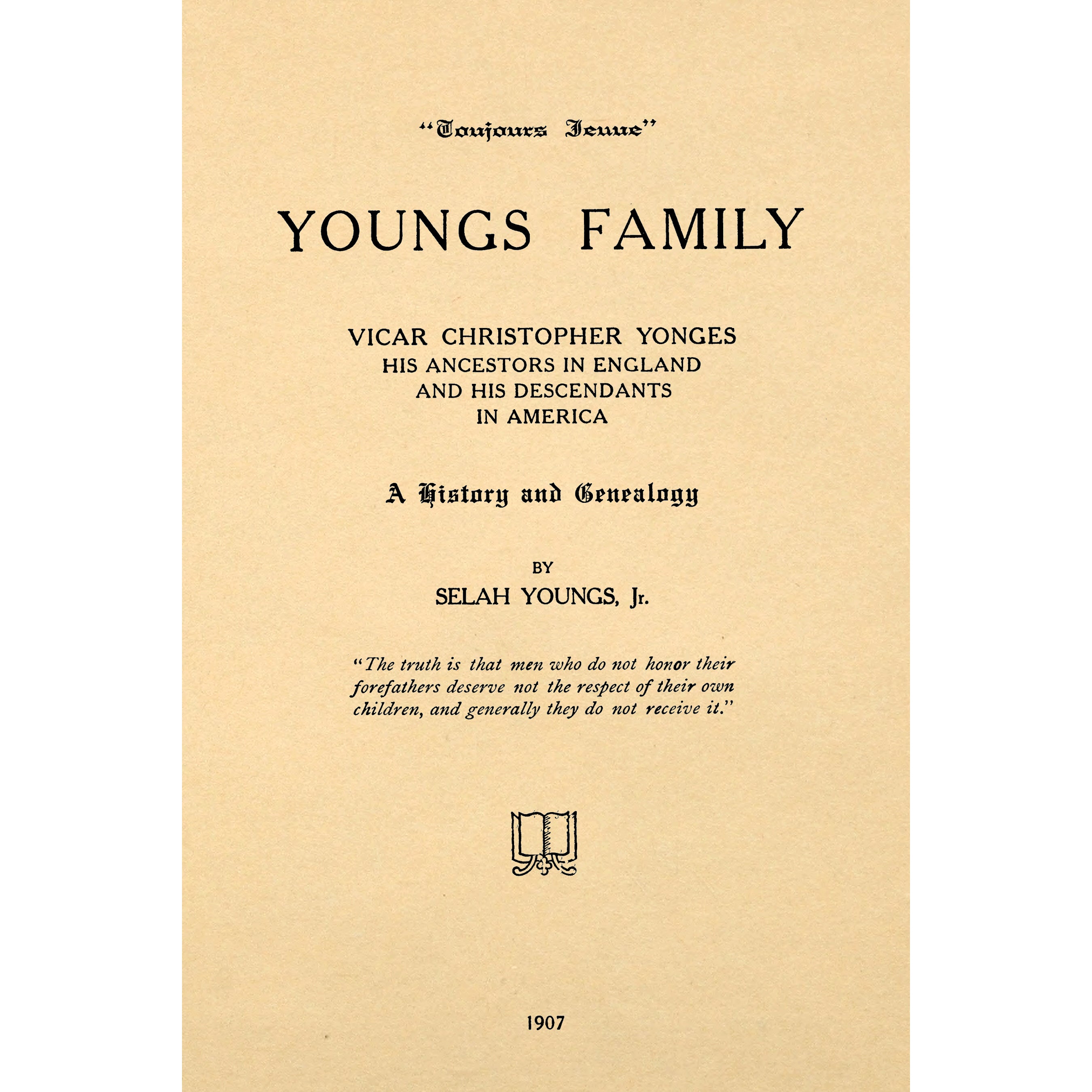 Youngs family : Vicar Christopher Yonges