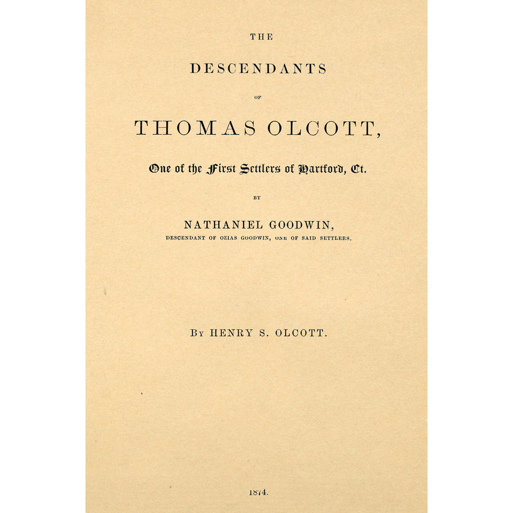 The descendants of Thomas Olcott